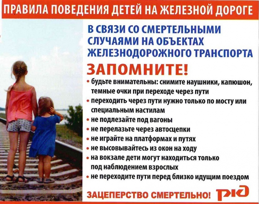 Правила поведения детей на железной дороги