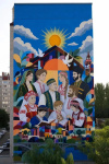 В Энгельсе завершились работы по созданию мурала «Лица одной страны»