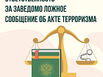 Важно знать: за заведомо ложные угрозы теракта предусмотрено наказание