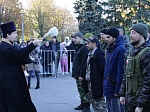 В Ртищеве проводили еще одну группу мобилизованных к местам службы