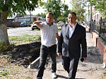 Подрядной организацией ведутся работы по ремонту тротуаров на ул. Пугачевская и ул. Советская